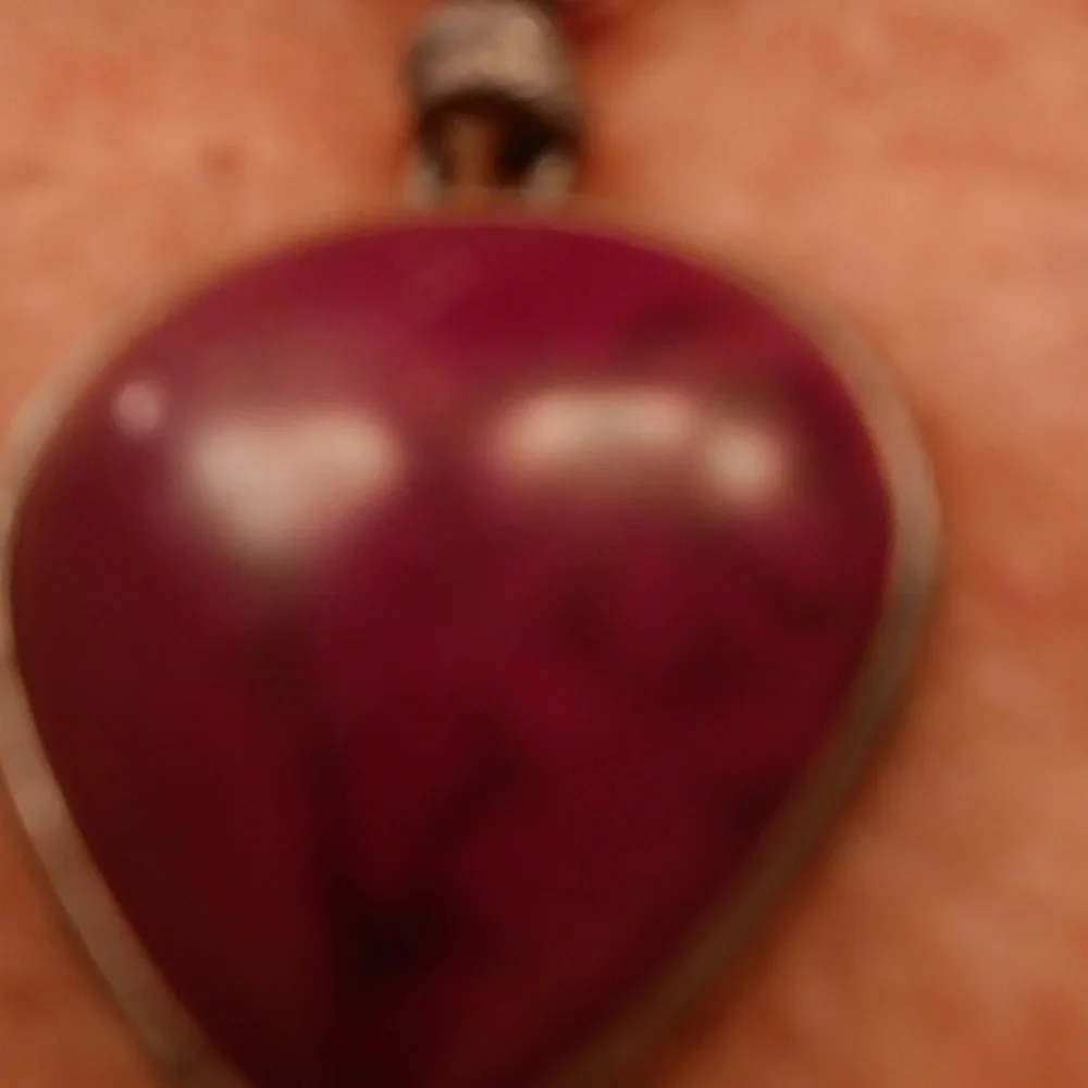 Lucky Bordeaux Teardrop Heart Pendant Necklace - Women Jewelry,Boho - Picture 7 of 7